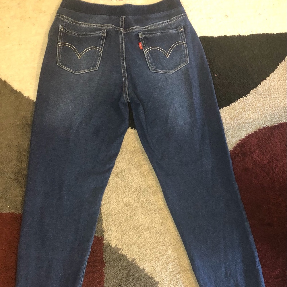 Dark blue jeans for kids.